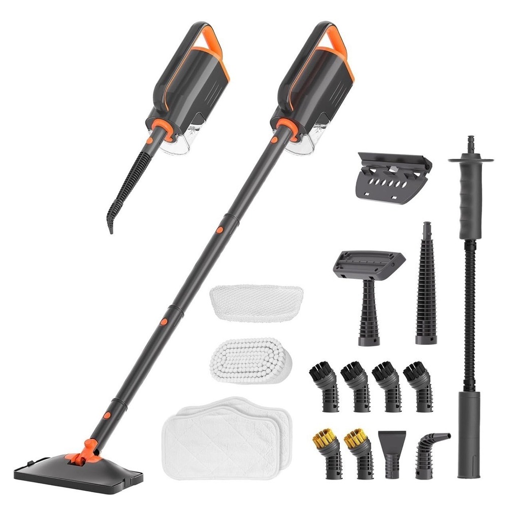 20-in-1 Steam Mop Floor Cleaner with Attachments for Tile, Carpet, Glass, Grout